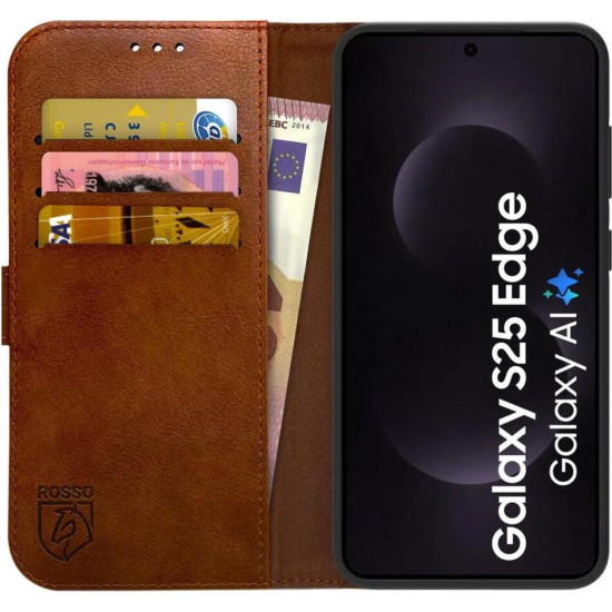 Θήκη Samsung Galaxy S25 Edge Rosso Element PU Πορτοφόλι - Brown (8719246476297)