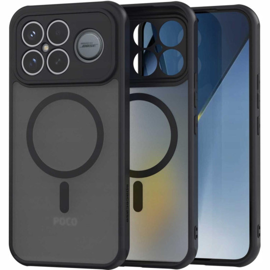Θήκη Xiaomi Poco F8 Ultra Spacecase Hybrid MagSafe Σκληρή Ημιδιάφανη με MagSafe - Black (5905719138462)