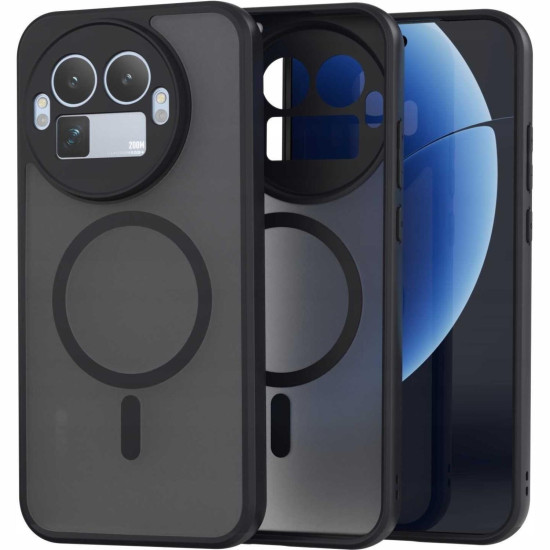 Θήκη Realme GT 8 Pro Spacecase Hybrid MagSafe Σκληρή Ημιδιάφανη με MagSafe - Black (5905719138783)