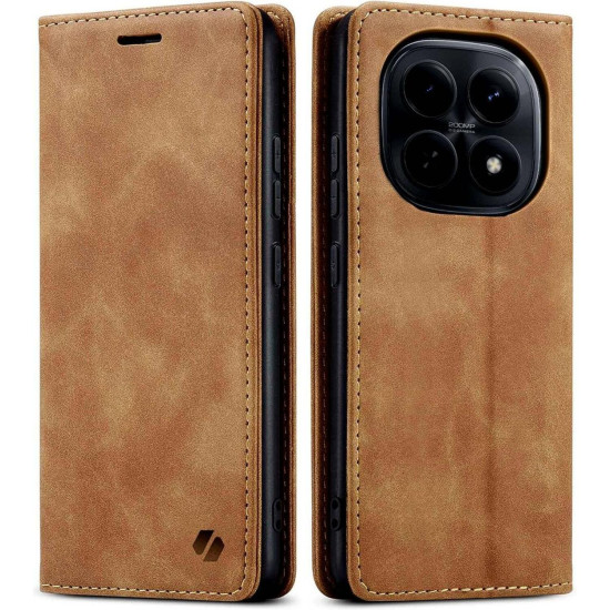 Θήκη Xiaomi Redmi Note 15 / Poco M8 Spacecase Wallet Πορτοφόλι - Light Brown (5905719139025)
