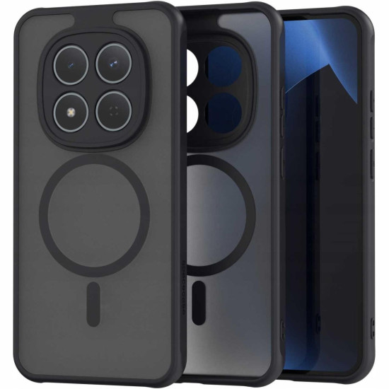 Θήκη Xiaomi Redmi Note 15 Pro 4G Spacecase Hybrid MagSafe Σκληρή Ημιδιάφανη με MagSafe - Black (5905719140120)