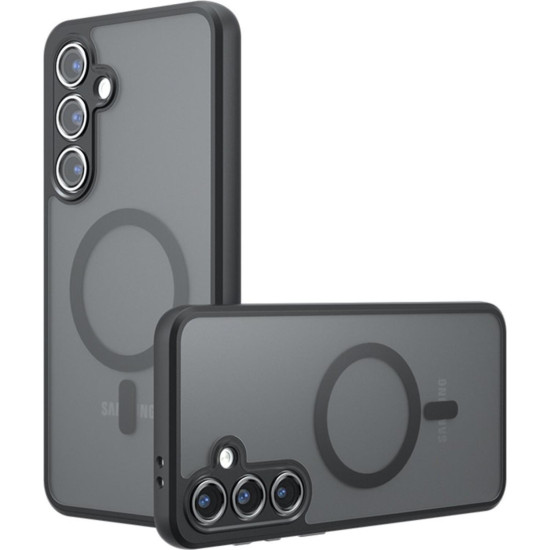 Θήκη Samsung Galaxy S25 Techsuit PureFrost Σκληρή Ημιδιάφανη με MagSafe - Frosted Black (5949419320987)