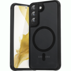 Θήκη Samsung Galaxy S22 5G Techsuit PureFrost Σκληρή Ημιδιάφανη με MagSafe - Frosted Black (5949419321083)