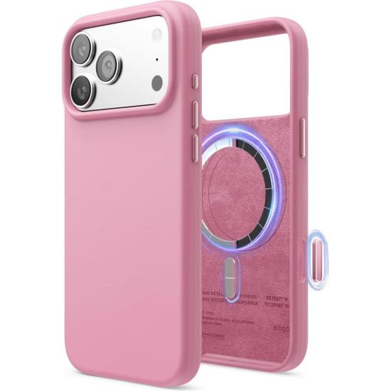 Θήκη iPhone 17 Pro Max Elago Magnetic Silicone Case Premium Σιλικόνης με MagSafe - Hot Pink (ES17MSSC69PRO-HPK)