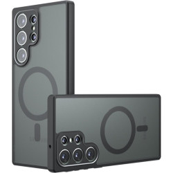 Θήκη Samsung Galaxy S22 Ultra 5G Techsuit PureFrost Σκληρή Ημιδιάφανη με MagSafe - Frosted Black (5949419321076)