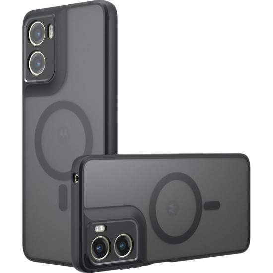 Θήκη Motorola Moto G06 Techsuit PureFrost Σκληρή Ημιδιάφανη με MagSafe - Frosted Black (5949419338005)