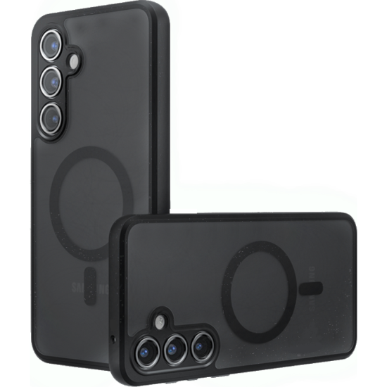 Θήκη Samsung Galaxy S23 FE Techsuit PureFrost Σκληρή Ημιδιάφανη με MagSafe - Frosted Black (5949419321038)