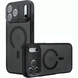 Θήκη iPhone 17 Pro Max Techsuit PureFrost Σκληρή Ημιδιάφανη με MagSafe - Frosted Black (5949419321229)