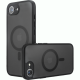 Θήκη iPhone 17e / 16e Techsuit PureFrost Σκληρή Ημιδιάφανη με MagSafe - Frosted Black (5949419321298)