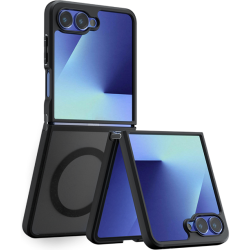 Θήκη Samsung Galaxy Z Flip7 Techsuit PureFrost Σκληρή Ημιδιάφανη με MagSafe - Frosted Black (5949419320901)