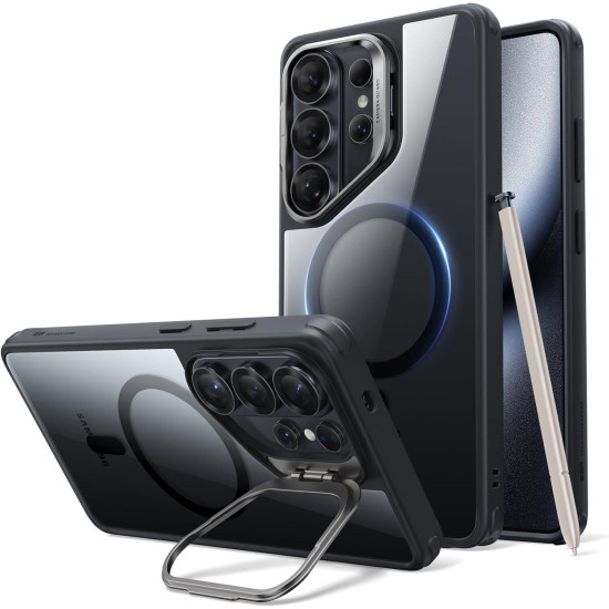 Θήκη Samsung Galaxy S26 Ultra ESR Classic Hybrid Magnetic with Stash Stand Ανθεκτική με MagSafe & Kickstand - Clear / Black (4894240295878)