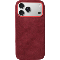 Θήκη iPhone 17 Pro Max Rosso Avanti Back Cover από Premium Alcantara με MagSafe - Burgundy (8719246549496)