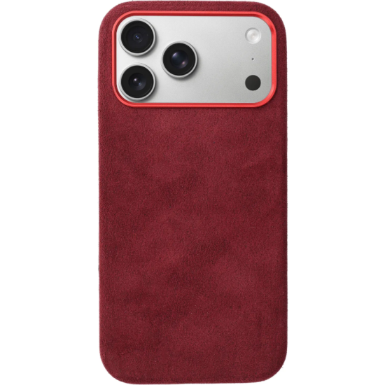 Θήκη iPhone 17 Pro Max Rosso Avanti Back Cover από Premium Alcantara με MagSafe - Burgundy (8719246549496)