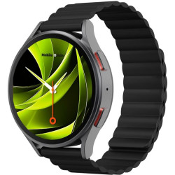 Λουράκι Smartwatch 22mm Mobile Origin Easy Strap Magnetic Universal Μαγνητικό Σιλικόνης - Black (MO-ESM22-BLK)