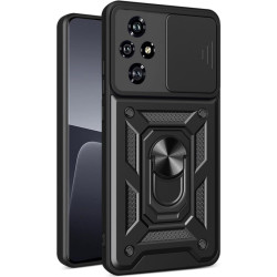 Θήκη Honor 200 Techsuit CamShield Ανθεκτική με Κάλυμμα για την Κάμερα & Μεταλλικό Ring Holder - Black (5949419199200)