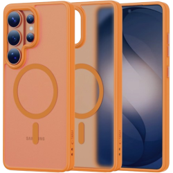 Θήκη Samsung Galaxy S26 Ultra Tech-Protect MagMat Σκληρή Ημιδιάφανη με MagSafe - Matte Orange (5906302390762)