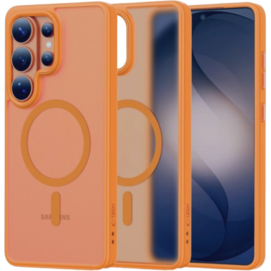 Θήκη Samsung Galaxy S26 Ultra Tech-Protect MagMat Σκληρή Ημιδιάφανη με MagSafe - Matte Orange (5906302390762)