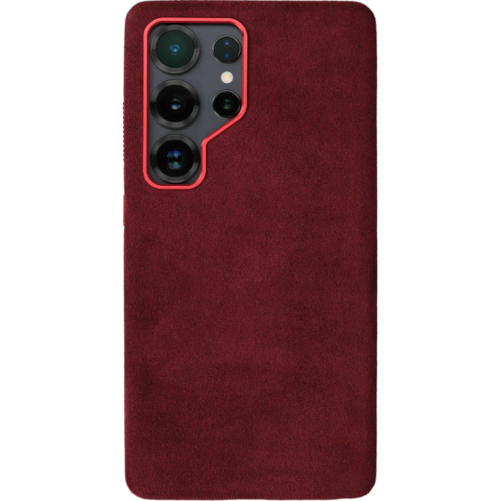 Θήκη Samsung Galaxy S25 Ultra Rosso Avanti Back Cover από Premium Alcantara με MagSafe - Burgundy (8719246549625)