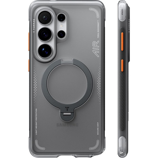 Θήκη Samsung Galaxy S26 Ultra Torras Ostand Q3 Air Ημιδιάφανη Ανθεκτική με MagSafe & KickStand - Shadow Black (6938075647230)