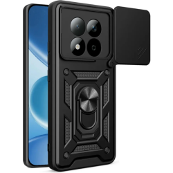 Θήκη Xiaomi Redmi Note 15 Pro 4G Bodycell Armor Slide Ανθεκτική με Κάλυμμα για την Κάμερα & Μεταλλικό Ring Holder - Black (5206015085819)