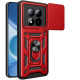 Θήκη Xiaomi Redmi Note 15 Pro 4G Bodycell Armor Slide Ανθεκτική με Κάλυμμα για την Κάμερα & Μεταλλικό Ring Holder - Red (5206015085826)
