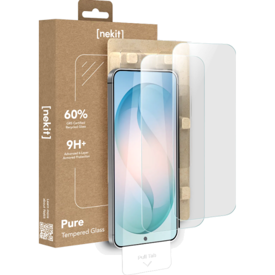 Tempered Glass Samsung Galaxy S26 Nekit Pure Premium Ανθεκτικό 9Η+ Αντιχαρακτικό Γυαλί Προστασίας Οθόνης με Απλικατέρ 2 Τεμάχια - Clear (8719246550645)