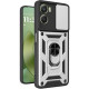 Θήκη Motorola Moto G06 Bodycell Armor Slide Ανθεκτική με Κάλυμμα για την Κάμερα & Μεταλλικό Ring Holder - Silver (5206015084799)