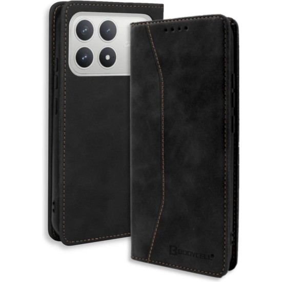 Θήκη Xiaomi Poco F8 Pro Bodycell Book Case Πορτοφόλι - Black (5206015085604)