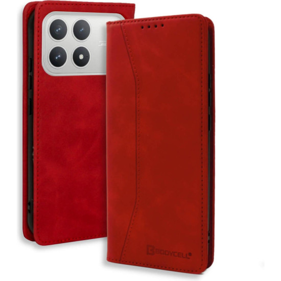 Θήκη Xiaomi Poco F8 Pro Bodycell Book Case Πορτοφόλι - Red (5206015085628)