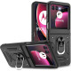 Θήκη Motorola Razr 60 / 60 Ultra Bodycell Armor Slide Ανθεκτική με Μεταλλικό Ring Holder - Black (5206015085697)