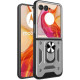 Θήκη Motorola Razr 60 / 60 Ultra Bodycell Armor Slide Ανθεκτική με Μεταλλικό Ring Holder - Silver (5206015085710)