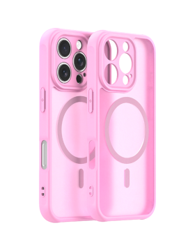 Θήκη iPhone 16 Pro Techsuit HaloFrost II MagSafe Σκληρή Ημιδιάφανη με MagSafe - Pink (5949419325944)