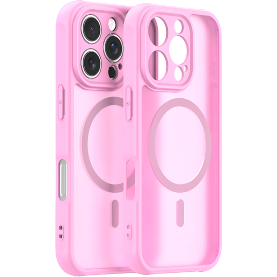 Θήκη iPhone 16 Pro Techsuit HaloFrost II MagSafe Σκληρή Ημιδιάφανη με MagSafe - Pink (5949419325944)