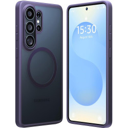 Θήκη Samsung Galaxy S26 Ultra Torras Guardian Mag Ημιδιάφανη Ανθεκτική με MagSafe - Dark Purple (6938075649562)