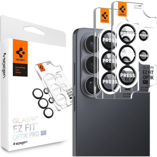 Tempered Glass Samsung Galaxy S26 Ultra Spigen GLAS.tR EZ Fit OPTIK Pro HD Camera Lens Protector Αντιχαρακτικό Γυαλί Προστασίας για Φακό Κάμερας 2 Τεμάχια - Black (AGL11076)