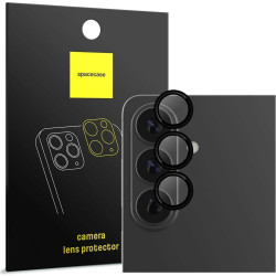 Tempered Glass Samsung Galaxy S26 Plus Spacecase Camera Ring Αντιχαρακτικό Γυαλί Προστασίας για Φακό Κάμερας με Πλαίσιο Αλουμινίου - Black (5905719139698)