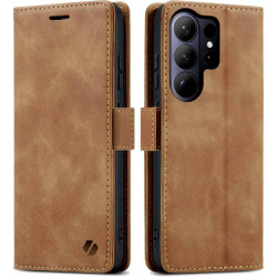 Θήκη Samsung Galaxy S26 Ultra Spacecase Wallet Πορτοφόλι - Light Brown (5905719139926)