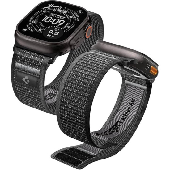 Λουράκι Apple Watch Ultra/SE/11/10/9/8/7/6/5/4 (49/46/45/44mm) Spigen Athlex Air 2 Υφασμάτινο - Active Black / Grey (AMP11113)