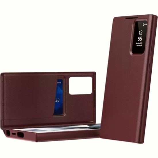 Θήκη Samsung Galaxy S26 Ultra Techsuit SmartView Series Flip με Ενεργό Πορτάκι - Red (5949419350533)