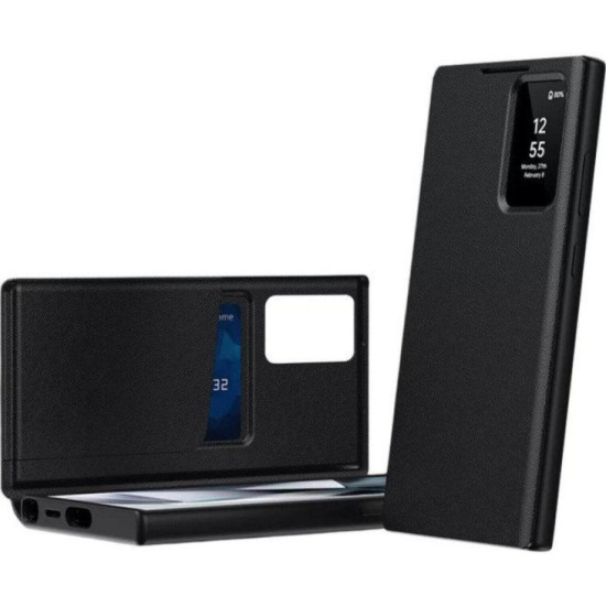 Θήκη Samsung Galaxy S24 Ultra Techsuit SmartView Series Flip με Ενεργό Πορτάκι - Black (5949419303355)