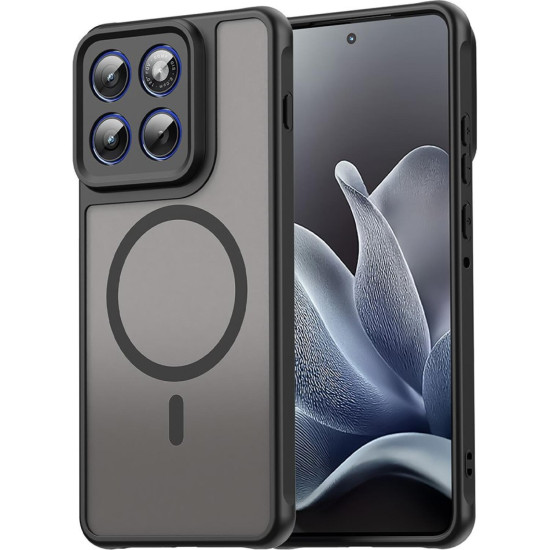 Θήκη Motorola Edge 70 Techsuit HaloFrost II MagSafe Σκληρή Ημιδιάφανη με MagSafe - Black (5949419348714)