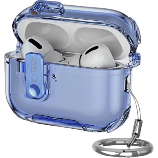 Θήκη AirPods Pro 3rd Gen Tech-Protect Bounce Pro Σκληρή με Ενσωματωμένη Βάση για Smartphones - Mist Blue (5906302392728)