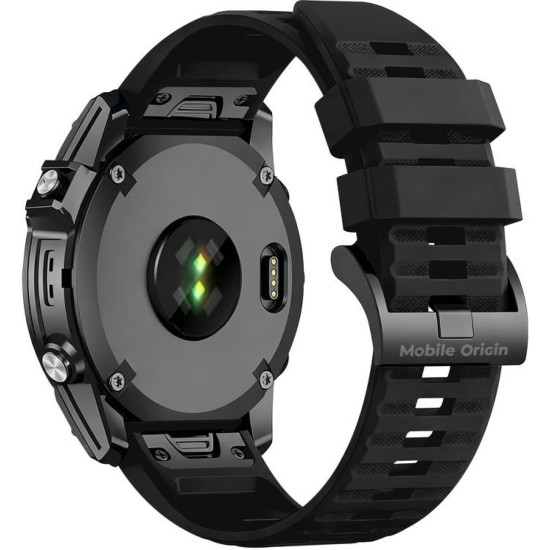 Λουράκι Garmin Watch 22mm Mobile Origin Easy Strap ES2 Quick Fit Σιλικόνης - Black (MO-ESS-22-BLK)