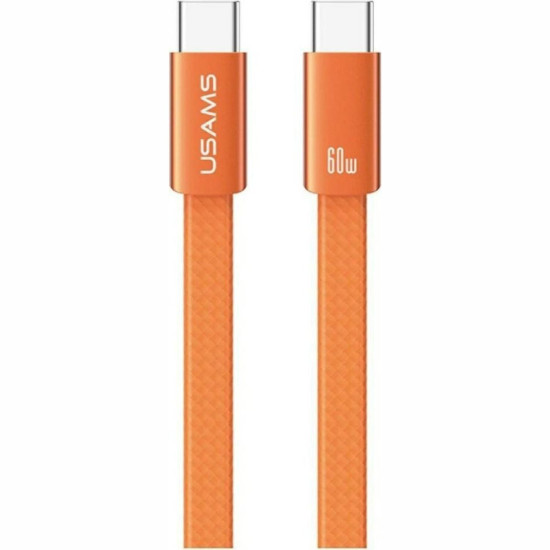 Καλώδιο Type-C Usams SJ783 U96 σε Type-C για Γρήγορη Φόρτιση & Μεταφορά Δεδομένων 120cm 60W - Orange (6958444997483)