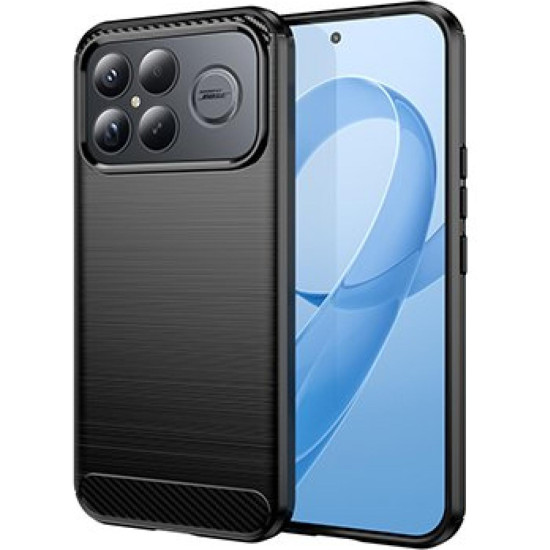 Θήκη Xiaomi Poco F8 Ultra Techsuit Carbon Silicone Σιλικόνης - Black (5949419350496)