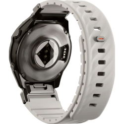 Λουράκι Garmin Watch 22mm Uniq Fluo από Αδιάβροχη Σιλικόνη & Ανοξείδωτο Ατσάλι - Mist Grey (UNIQ-22MM-FLUOMGRY)