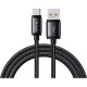 Καλώδιο Mcdodo Super Charging USB-A σε Type-C για Γρήγορη Φόρτιση & Μεταφορά Δεδομένων με LED 150cm 120W - Black (CA-4730)