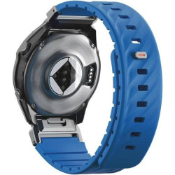 Λουράκι Garmin Watch 22mm Uniq Fluo από Αδιάβροχη Σιλικόνη & Ανοξείδωτο Ατσάλι - Ocean Blue (UNIQ-22MM-FLUOOBLU)