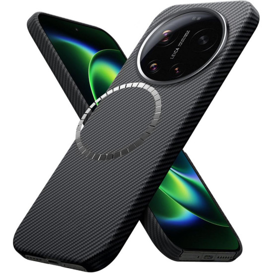 Θήκη Xiaomi 17 Ultra Techsuit Aramid Fiber Σκληρή με MagSafe 1mm 600D Kevlar - Black (5949419361980)