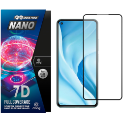 Crong 7D Nano Flexible Glass - Fullface Αντιχαρακτικό Υβριδικό Γυαλί Οθόνης Xiaomi Mi 11 Lite - Black - 0.3mm (CRG-7DNANO-XMI11L)